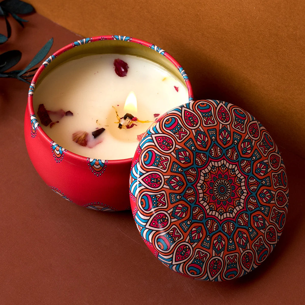 4PCS/Set Soy Wax Vintage Candle Box