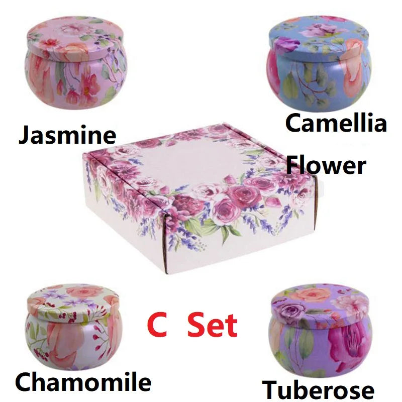 1/4PCS Vintage Soy Wax Candles