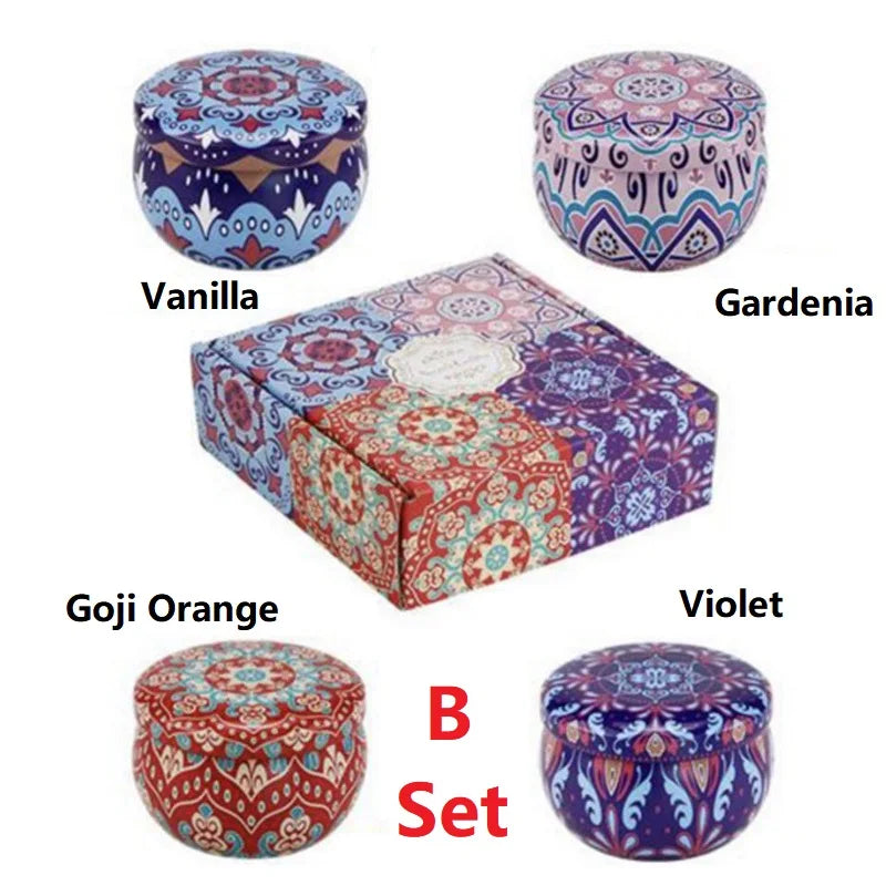 1/4PCS Vintage Soy Wax Candles