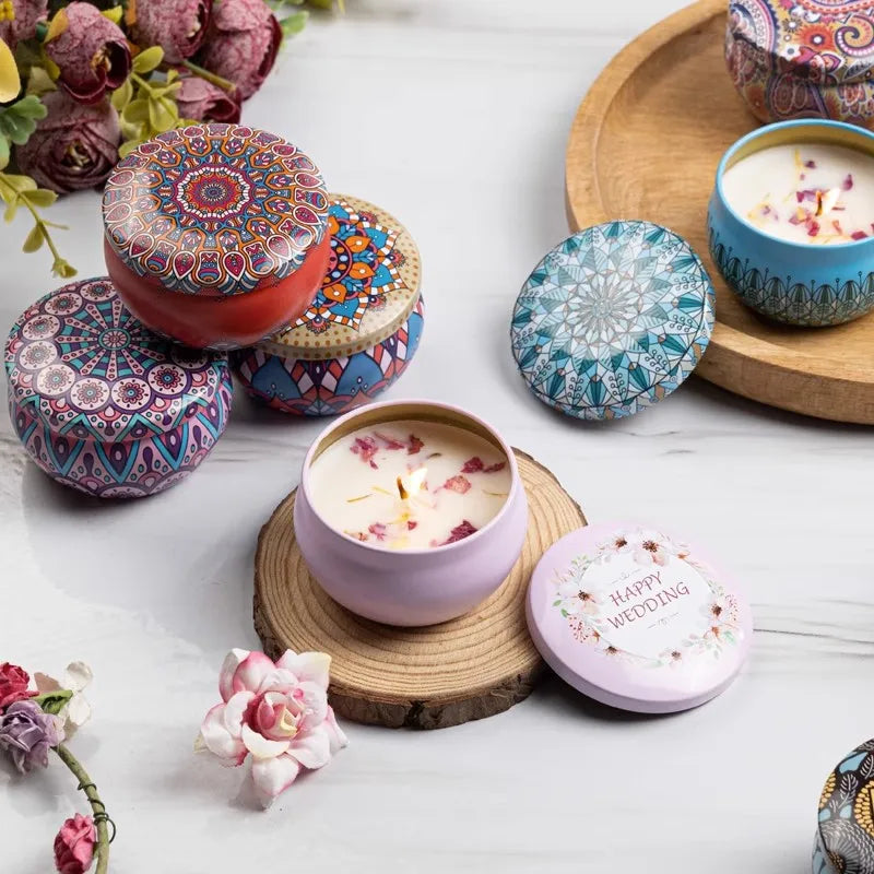 1/4PCS Vintage Soy Wax Candles