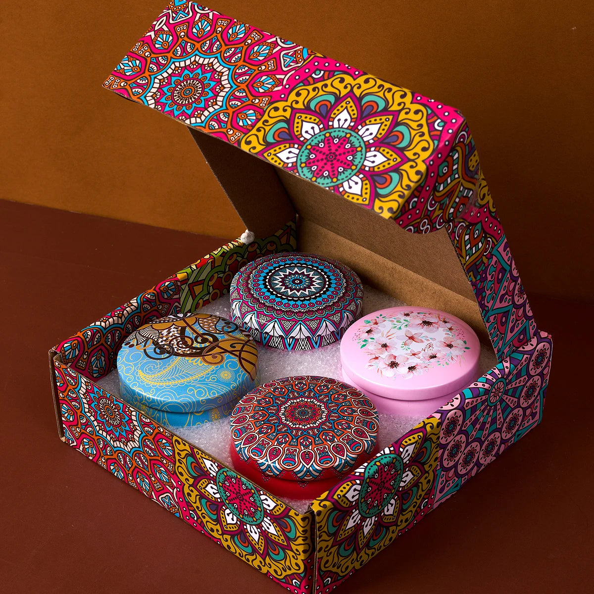 4PCS/Set Soy Wax Vintage Candle Box