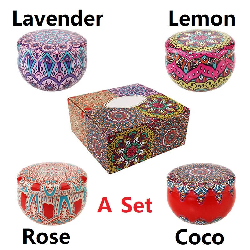 1/4PCS Vintage Soy Wax Candles